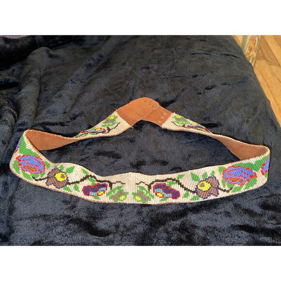 VINTAGE NATIVE BEADED COLLECTIBLE SASH BELT - NEVER WORN main image 5